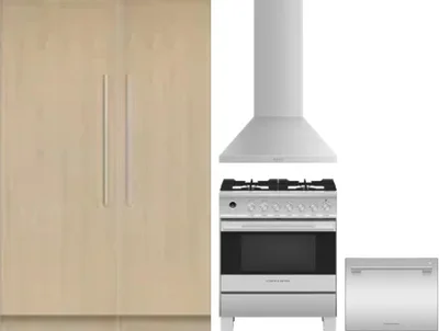 5 Piece Package Includes Refrigerator, Freezer, Range, Hood And Dishwasher